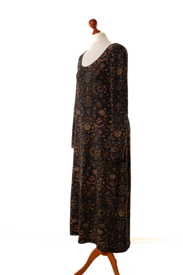 PERUVIAN CONNECTION Mehrfarbig Langarm Kleid Größe L 13257 - Bild 3 von 4