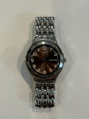 Swatch Irony Brown Face Watch Vintage