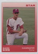 1988 Star Clearwater Phillies Mark Sims #21 05v0