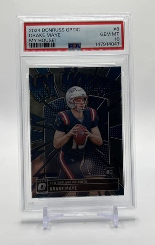 2024 Panini Donruss Optic - Drake Maye - My House! RC PSA 10 - Patriots #8