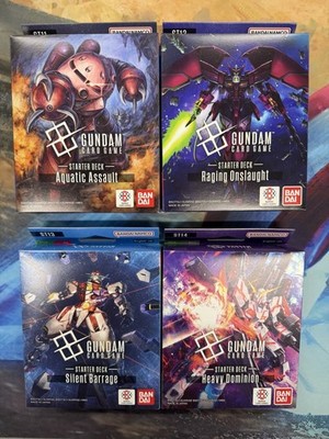 Gundam Card Game Starter Deck ST11 - ST14 Set English Ver In Hand Now!