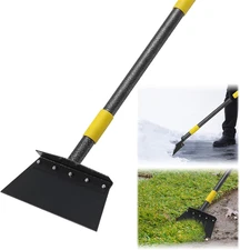 Multifunctional Flat Shovel, 88" Long Handle Manual Weeder, Heavy Duty Metal Flo