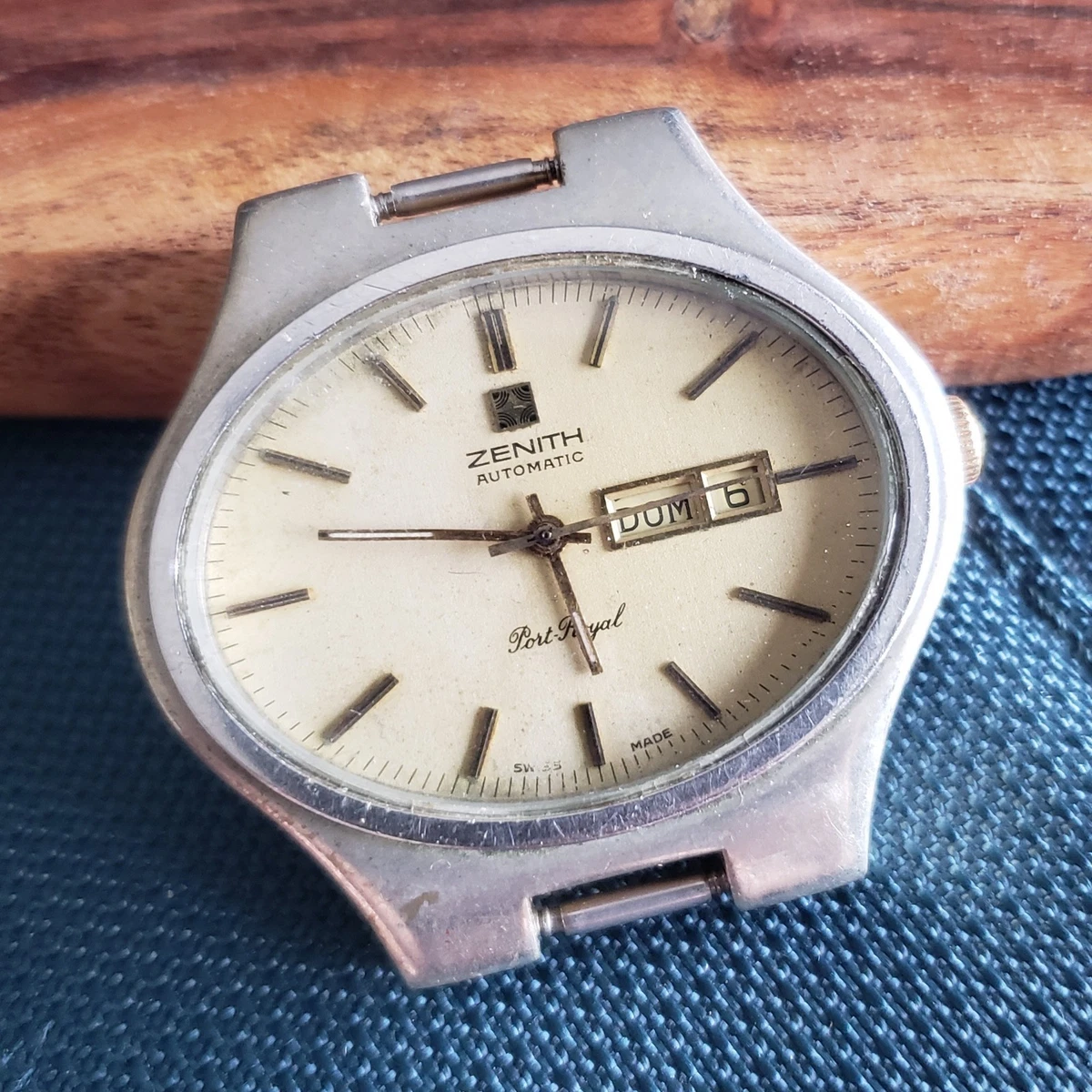 Vintage Zenith Port Royal 42mm Automatic Watch, For Parts/Repair (Runs)