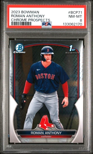 2023 BOWMAN CHROME PROSPECTS #BCP71 ROMAN ANTHONY - PSA 8 NM-MT