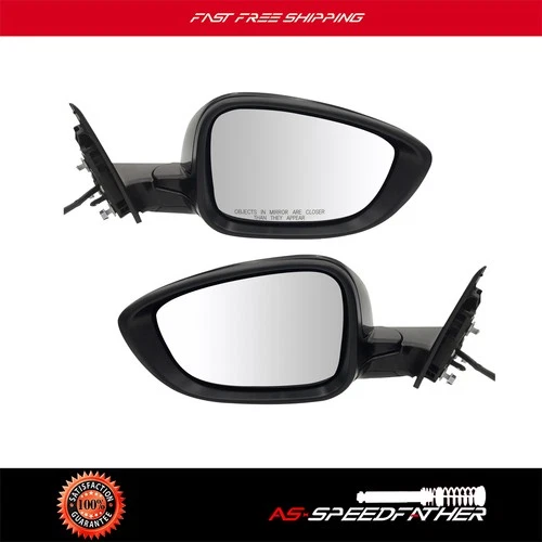 Left Right Side Power Mirror for Honda Accord 2018-2022 Black Smooth with 8-Pin