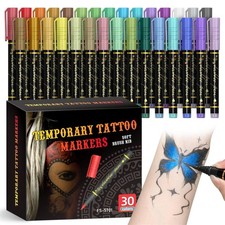 10/15/30 Colors Temporary Tattoo Markers Set, 2026 New Temporary Tattoo Pens — image 2