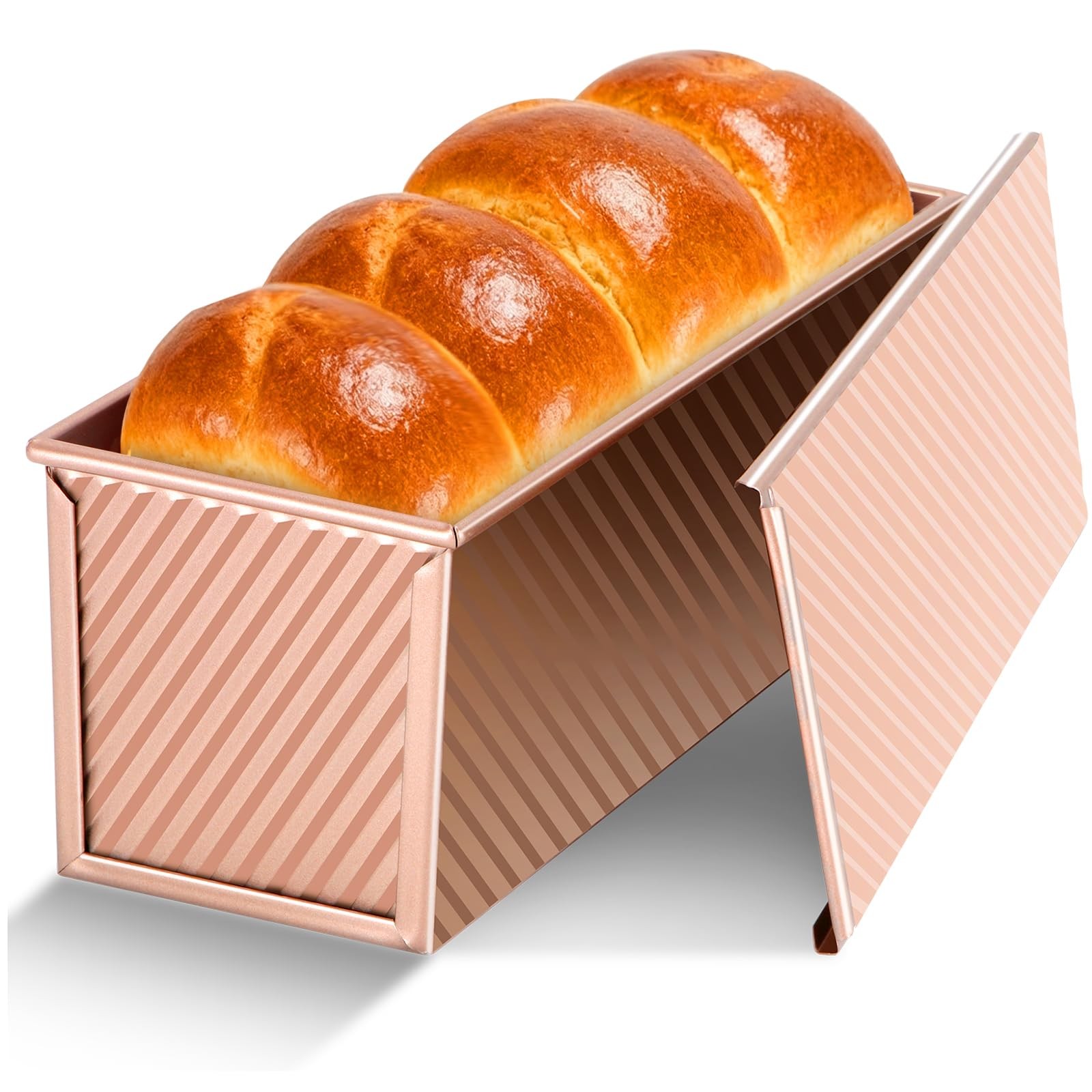 Gicyiit Pullman Pan con Tapa, 13x4 pulgadas, Premium 2.2LB Antiadherente Sándwich...