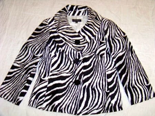 Women's John Meyer Collection Blazer Jacket - Size 10 - Zebra Print