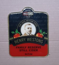 Westons Cider new Family Reserve Still Cider pump clip front only homebar