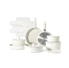 Carote 21 Pc Pots & Pans Set Nonstick Induction Cookware Detachable Handles 