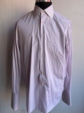     STEFANO RICCI STRIPE DRESS SHIRT FRENCH CUFFS 16.5 / 42     