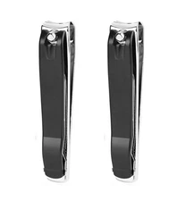 Large Nail Clippers Set 2 Pcs Stainless Steel Curved Blade Fingernail Toenail