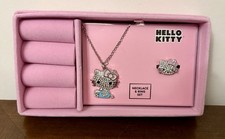 NEW  RARE    Sanrio Hello Kitty Rhinestone Crystal Necklace  Ring Gift Set    