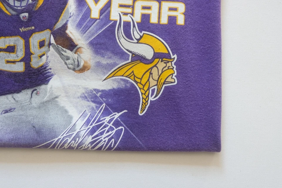 CAMISETA REEBOK NFL DE COLECCIÓN AÑOS 90 FÚTBOL MINNESOTA VIKINGS PETERSON NOVATO TALLA JUVENIL Foto 4 de 4