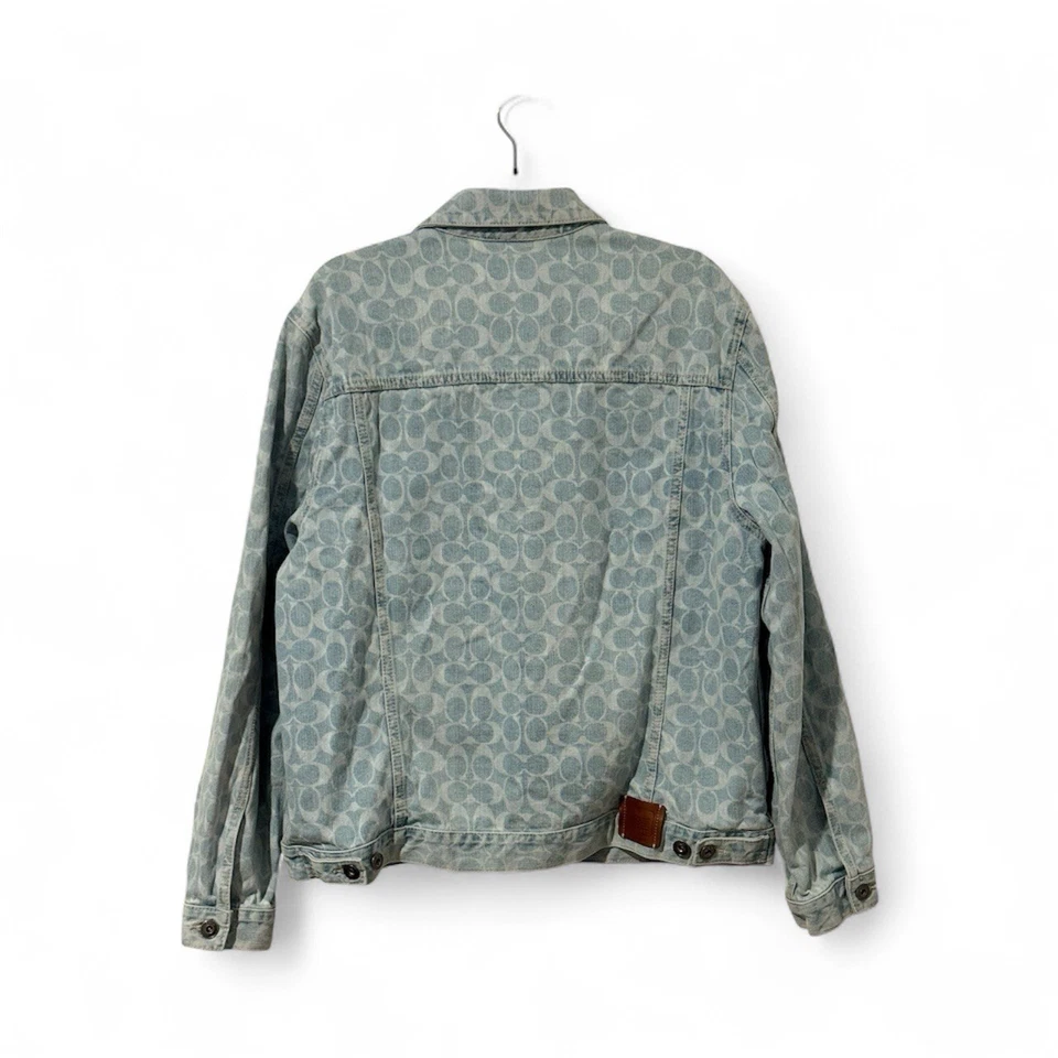 Coach Restored Signature Denim Jacket in Light Blue Monogram Size 52 - Image 2 of 4