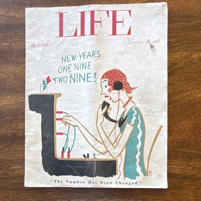 Life Magazine December 1928 Illustrated New Year Humor & Satire Issue