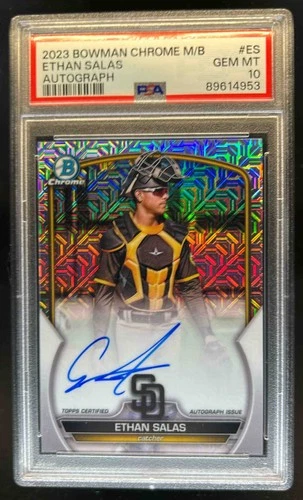 2023 Bowman Chrome Ethan Salas Mojo Auto #BCMA-ES Padres PSA 10