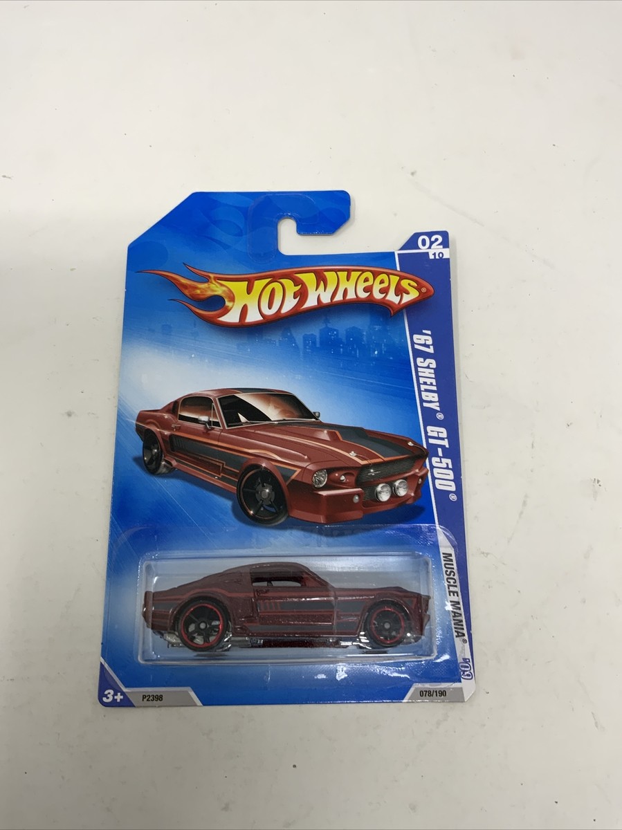 Hot Wheels '67 Shelby GT 500 Die-Cast Car - 1:64 Scale, Muscle Mania 2/10 Redline Series (Made In Malaysia) - View #9