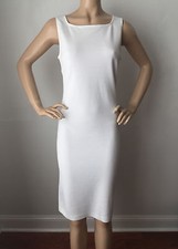 NWT St. John Collection Dress White Milano Knit Women's Size 2