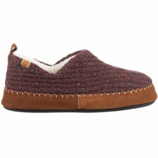 Acorn Women  s Moc Slippers Sustainable Camden Garnet Wool, Small A19019GARWS