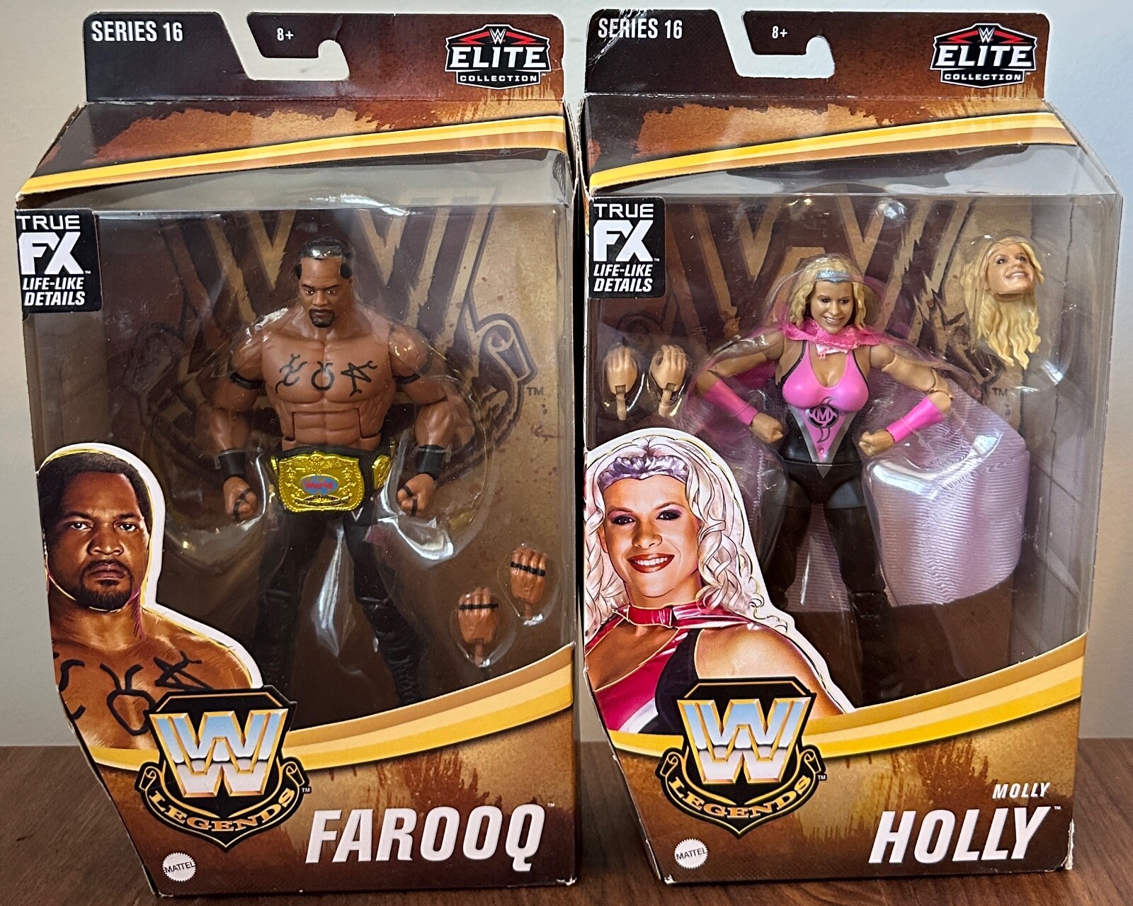 WWE Elite Farooq & Molly Holly Legends Series 16 Figure Lot New A1
