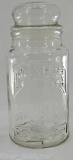 Vintage Mr. Peanut Planters 75th anniversary Counter Display Glass Jar Lid 1981
