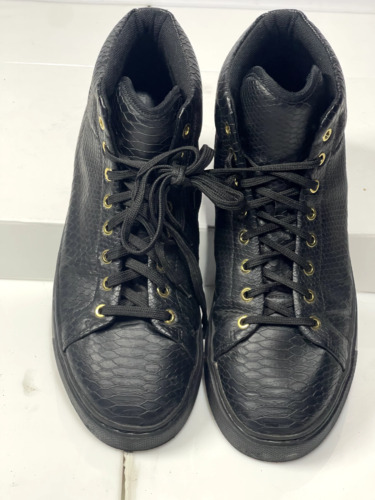 Zara Man Black high top snakeskin sneakers  US Siz