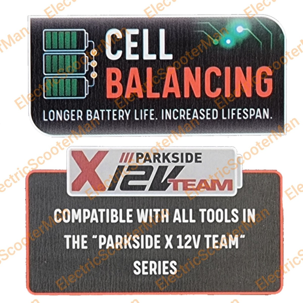 Lot De 2 Batteries Parkside 12V 2Ah – Lithium-ion, Série X12VTEAM