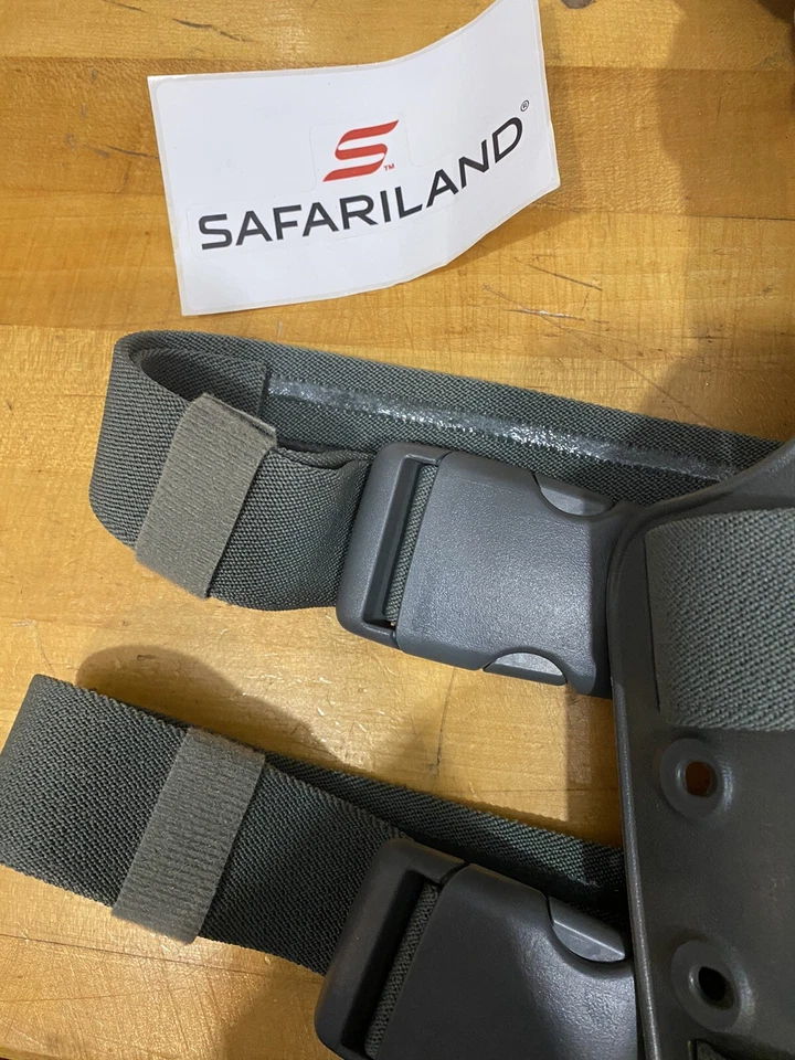 SAFARILAND SHROUD Leg Holster GREEN Double Strap 6005 Quick Release - NEW - Image 3 of 4