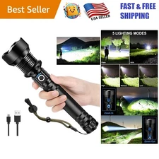 Super Bright Waterproof LED Flashlight - 15 Hour Run Time for Outdoor Use