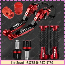4PCS CNC Brake Clutch Levers Handle Grips Cap For Suzuki GSXR750 GSX-R750 New