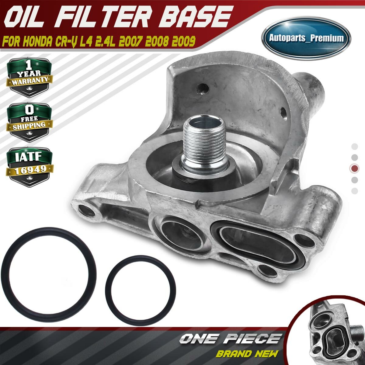 Filter Housing Base For Honda Cr-v L4 2.4l 2007 2008 2009 15