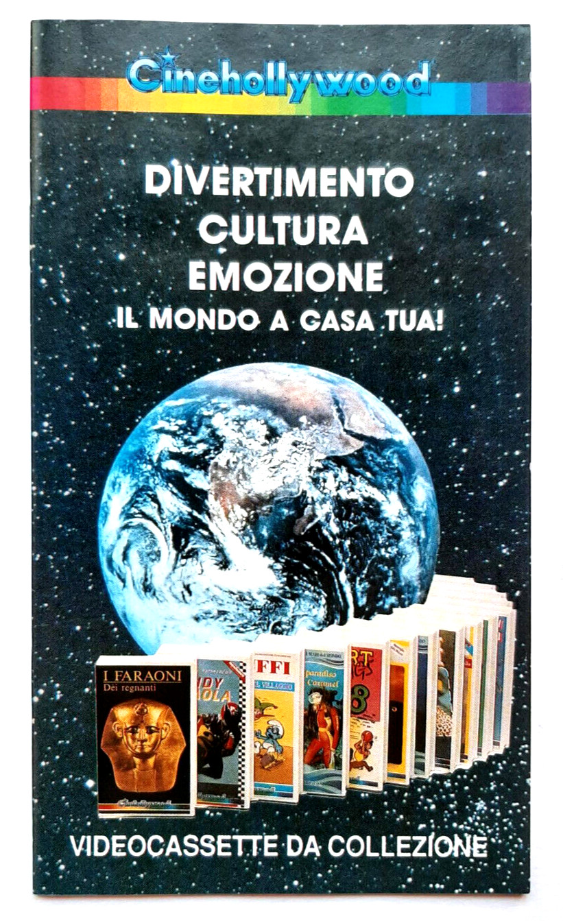 Depliant/Catalogo Cinehollywood 1992 Videocassette Vhs Opuscolo Sport Animazione