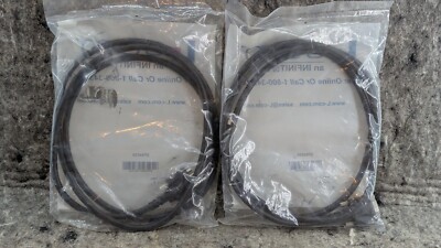  2 x New  L-Com DB9 D-Sub Female Cable to Open Ended - Black SP64535