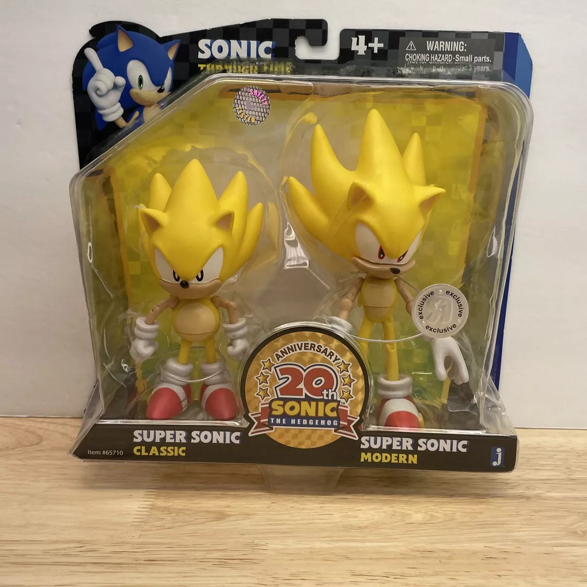 Sonic Through Time Classic & Modern Super Sonic Pack 5 Inch Figures *See  Desc*