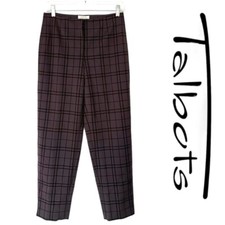 Talbots Tapered Stretch Ankle Length Brown Velvet Pants sz 6P