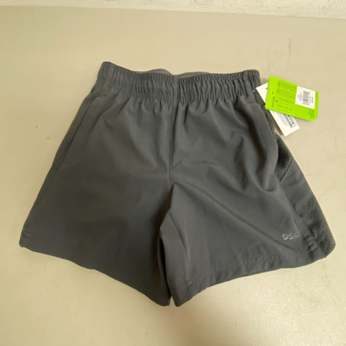 DSG Boys' Training Woven Shorts Athletic Fit Elastic Waist Asphalt