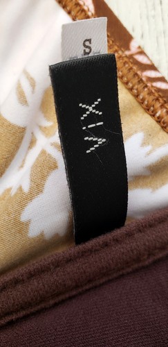 Vix by Paul Hermanny Bandeau Bikini Top Brown Pink Leaves Womens SZ Small NEW - Picture 3 of 3