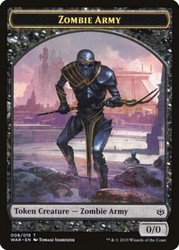 Zombie Army Token (010/019) War of the Spark MTG Token