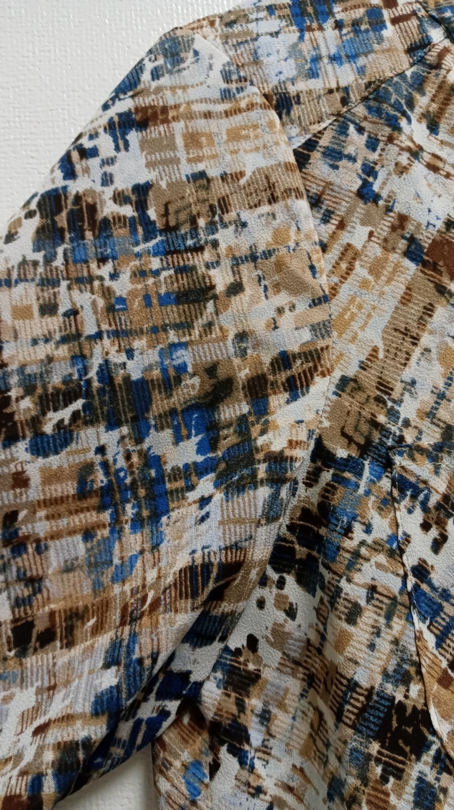 Ruby Rd. Blue & Brown Abstract Button Front 3/4 B… - image 6