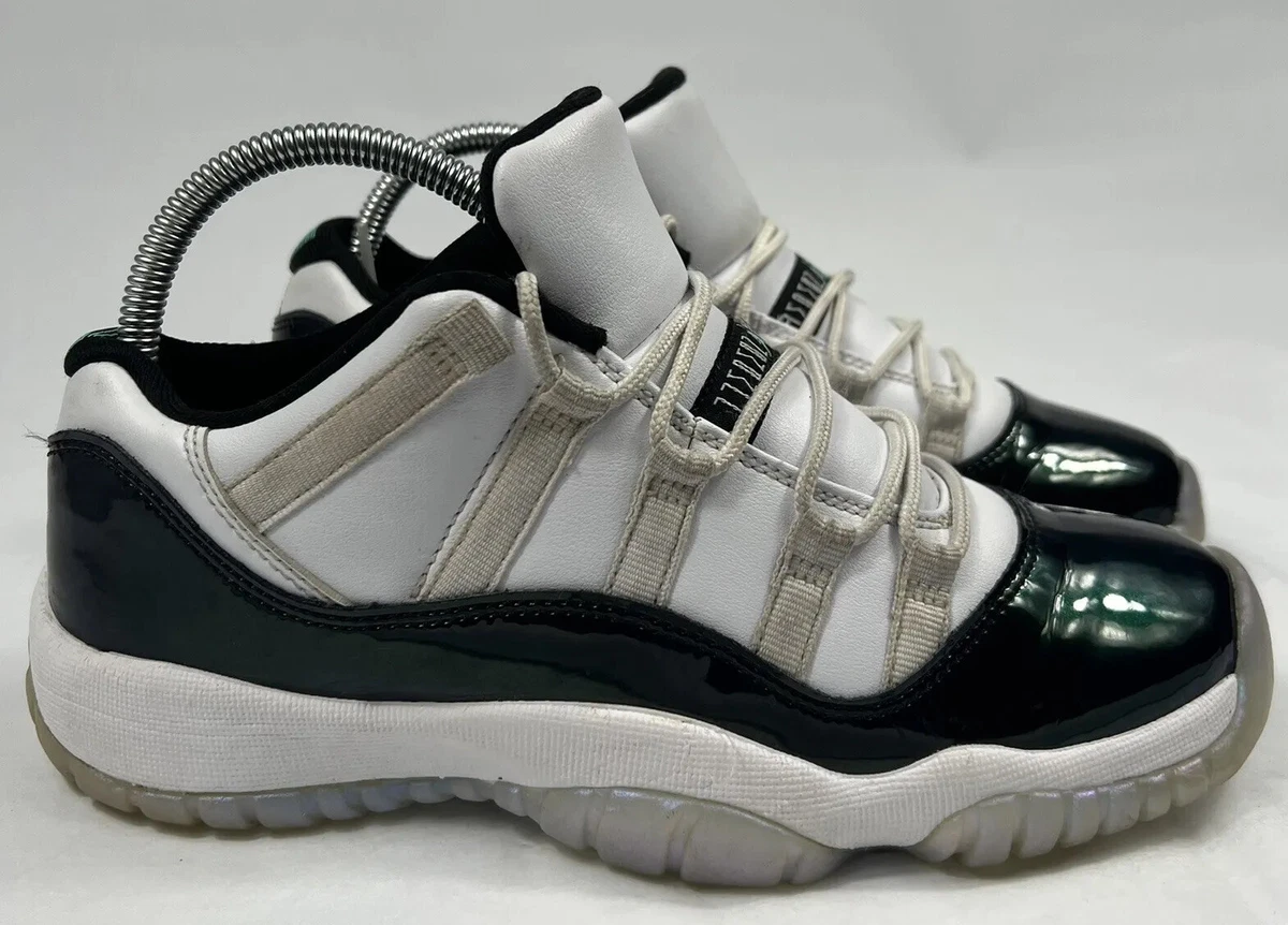 Air 11 Retro Low Emerald-Rise Black White 528896-145 Size US 6Y | eBay