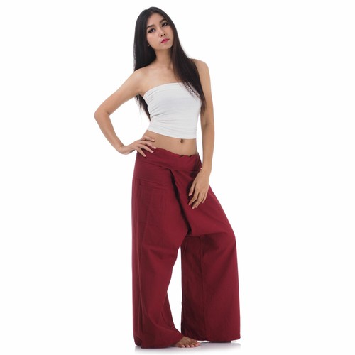 Thai YOGA Fisherman Trousers Workout Baggy Pants Hippie Boho Men & Women Unisex - Picture 8 of 35