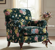 Floral and bird Printed Upholstery Fabric By the Yard