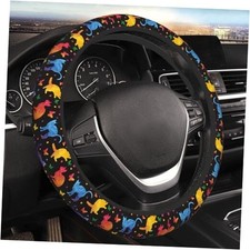 Colorful Cat Butterfly Cute Fun Steering Wheel Cover For Women Men Girls Car 2