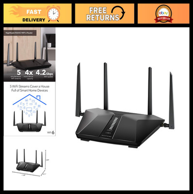 High-Speed WiFi 6 Router AX4200, 5-Stream, 2,000 sq. ft. Coverage, Renewed
