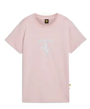 Scuderia Ferrari F1 Ladies Tonal Shield Tee Pink