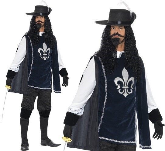 Disfraz de mosquetero para hombre traje histórico mosquetero de Smiffys