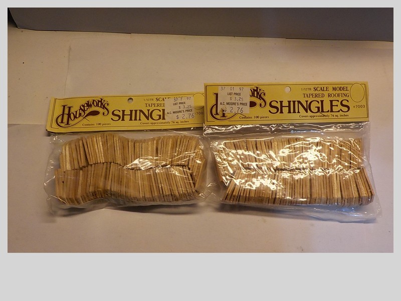 Dollhouse Shingles Tapered End 200 Pieces Light Wood 1:12 Scale Houseworks #7003