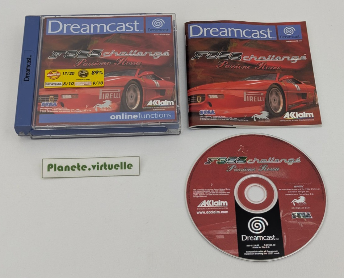 F355 CHALLENGE PASSIONE ROSSA DREAMCAST SEGA  PAL EUR  🌟