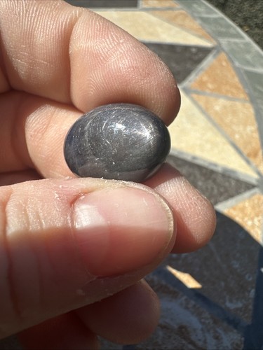 Canadian Natural Blue Sapphire Cabochon Eye Of Odin Deposit Bluejay Mine #062 - Picture 3 of 12